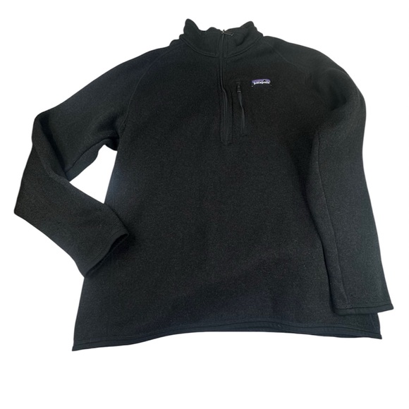 Patagonia Jacket Men's Large Black 1/4 Zip Better Sweater Fleece Gorpcore Hiking - Picture 1 of 13
